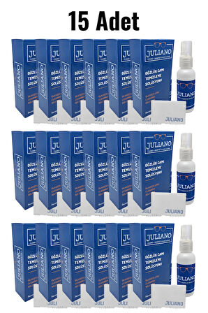 Juliano 15 Adet Gözlük Temizleme Antistatik Solusyon Sprey Set