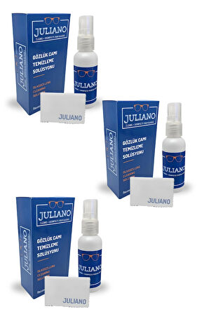 Juliano 3 Adet Gözlük Temizleme Antistatik Solusyon Sprey  Set