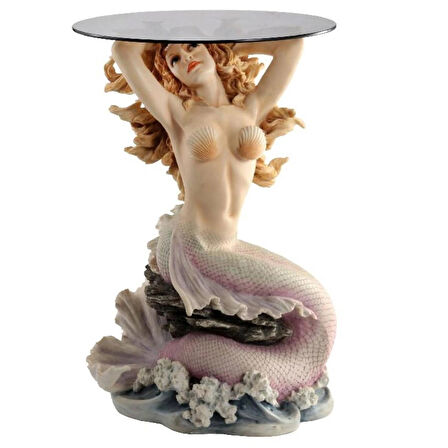 Wise Ayna & Sehpa-Wise Biblolar - Denizkızı Sehpa 49x35x60,5 cm Dekoratif Obje Ev Ofis