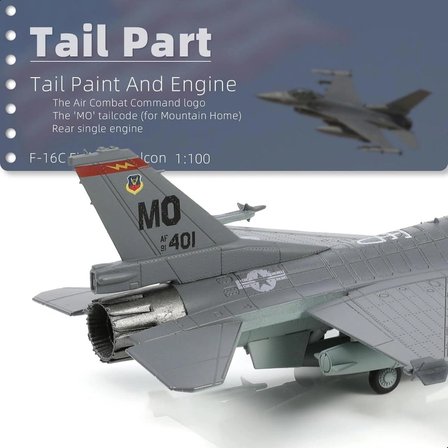 Maket Uçaklar-F16 SAVAŞ UÇAĞI Ebat 1:100 14*10*5 CM