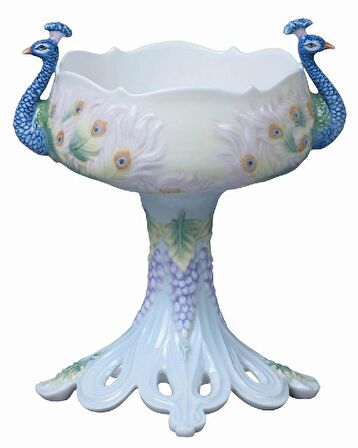 VERONESE BİBLOLAR › Wise Porselen-TAVUSKUŞU TABAK-11,5*11,5*16,5 CM-JAP20277AA