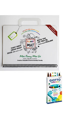 Funny Mat - Mini Set ( Travel Set)& Gietto Turbo Maxi 6lı Keçeli Kalem