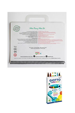 Funny Mat - Mini Set ( Travel Set)& Gietto Turbo Maxi 6lı Keçeli Kalem