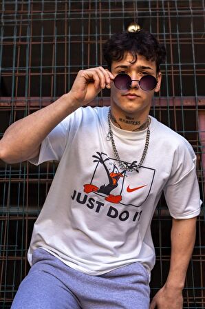 Just Do İt Logo Baskılı Tshirt