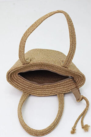 Jutty Hasır Kadın Omuz Çantası – Şık Günlük El ve Omuz Çantası