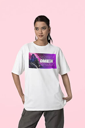 Omenn Baskılı Unisex Oversize Vallorant Karakter Tişört