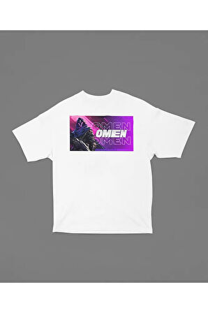 Omenn Baskılı Unisex Oversize Vallorant Karakter Tişört