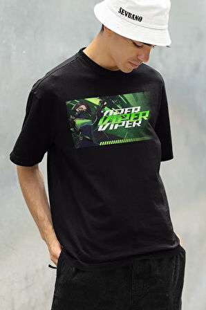 Viiper Baskılı Unisex Oversize Vallorant Karakter Tişört