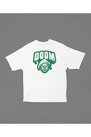 Doctor Doom Baskılı Unisex Oversize Marvel Tişört