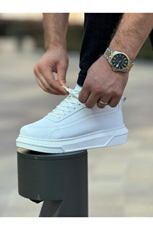 J987 Second Edition Ortopedik Taban Günlük Cilt Erkek Sneaker Spor Ayakkabı CBT Beyaz