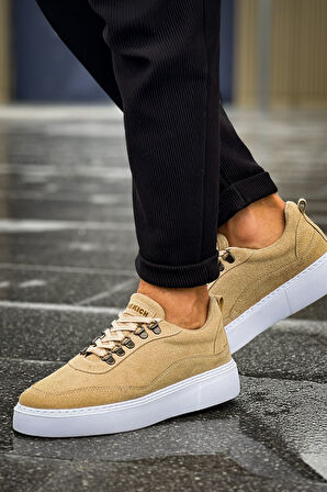 J319 Stamina Ortopedik Taban Günlük Süet Erkek Sneaker Spor Ayakkabı SBT Bej