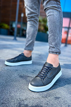 J043 Cowien Ortopedik Taban Günlük Cilt Erkek Sneaker Spor Ayakkabı CBT Antrasit