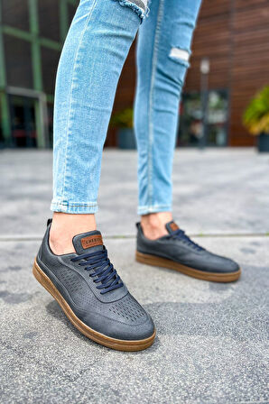 J157 Retro Ortopedik Taban Günlük Cilt Erkek Sneaker Spor Ayakkabı CTT Antrasit