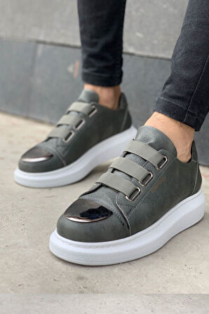 J251 Mirror Ortopedik Taban Günlük Cilt Erkek Sneaker Spor Ayakkabı CBT Antrasit