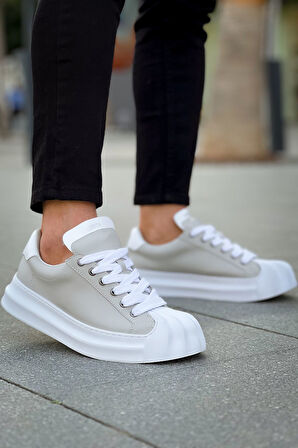 J2411 Artenay Ortopedik Taban Günlük Cilt Erkek Sneaker Spor Ayakkabı CBT Gri