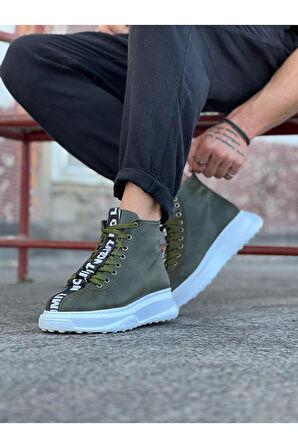 J03 Bağcıklı Ortopedik Taban Suya ve Soğuğa Dayanıklı Günlük Kışlık Erkek Bot BT Haki