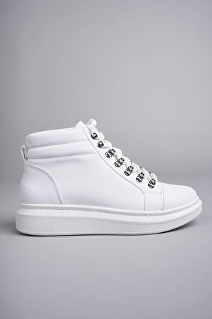 J206 Ottawa Bağcıklı Cilt Erkek Günlük Spor Bot BT Beyaz