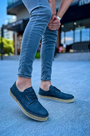 J117 Stamina Nuova Ortopedik Hasır Taban Günlük Cilt Erkek Klasik Ayakkabı CKT Gri