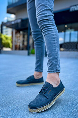 J117 Stamina Nuova Ortopedik Hasır Taban Günlük Cilt Erkek Klasik Ayakkabı CKT Gri