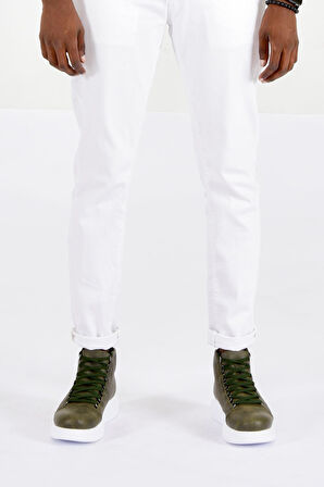 J258 Roma Bağcıklı Ortopedik Taban Günlük Cilt Erkek Spor Postal Bot CST Haki