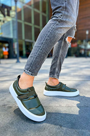 J137 Parachute Ortopedik Taban Günlük Paraşüt Kumaş Erkek Sneaker Spor Ayakkabı PKBT Haki