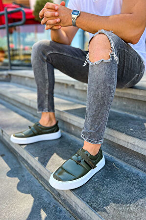 J137 Parachute Ortopedik Taban Günlük Paraşüt Kumaş Erkek Sneaker Spor Ayakkabı PKBT Haki