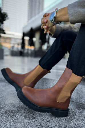 J223 Alaska Bağcıksız Ortopedik Taban Günlük Cilt Erkek Spor Postal Bot CST Taba