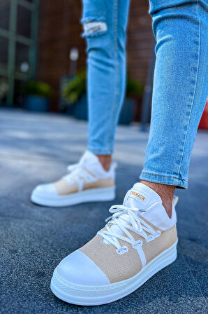 J219 Laser Ortopedik Taban Günlük Cilt Erkek Sneaker Spor Ayakkabı CBT Beyaz