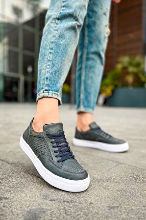 J015 First Edition Ortopedik Taban Günlük Cilt Erkek Sneaker Spor Ayakkabı CBT Antrasit