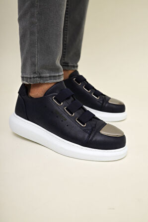 J251 Mirror Ortopedik Taban Günlük Cilt Erkek Sneaker Spor Ayakkabı CBT Lacivert