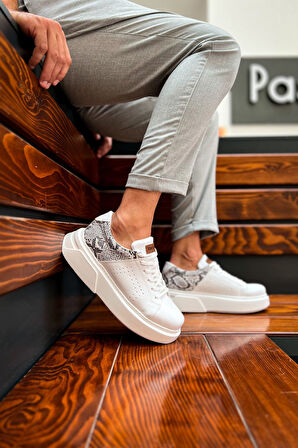 J145 Sauerbergg Ortopedik Taban Günlük Cilt Erkek Sneaker Spor Ayakkabı CBT Beyaz