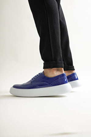 J149 Change Over Ortopedik Taban Günlük Rugan Erkek Klasik Ayakkabı RBT Lacivert