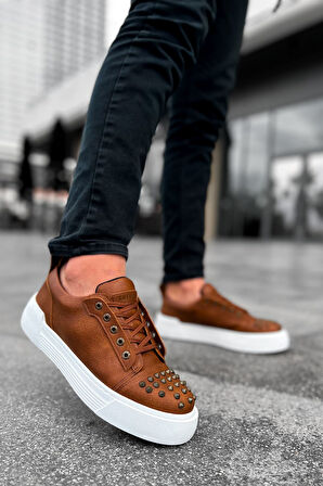 J169 Thorn Ortopedik Taban Günlük Cilt Erkek Sneaker Spor Ayakkabı CBT Taba