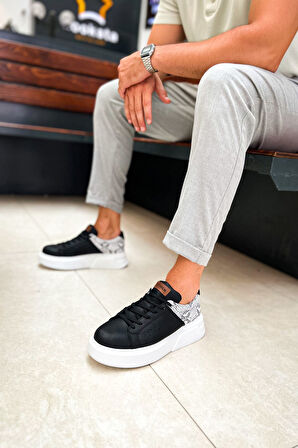 J145 Sauerbergg Ortopedik Taban Günlük Cilt Erkek Sneaker Spor Ayakkabı CBT Siyah