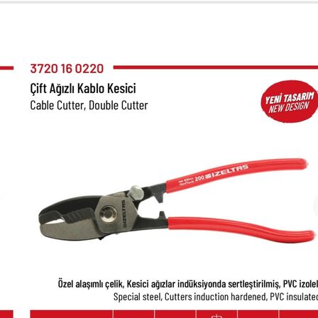 Çift Ağızlı Kablo Kesici 200mm