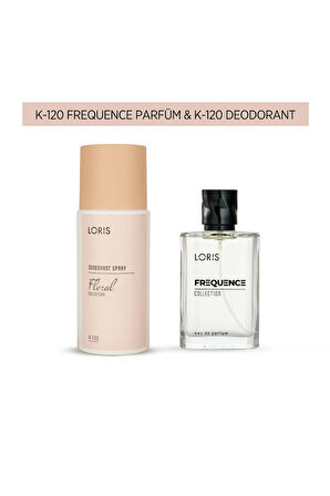 Loris K-120 Frequence Kadın Parfüm 50 Ml & K-120 Kadın Deodorant 150 Ml