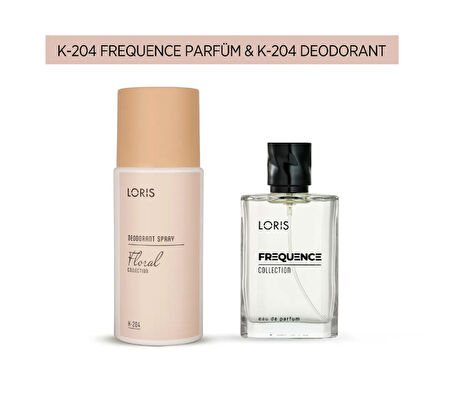 Loris K-204 Frequence Kadın Parfüm 50 Ml & K-204 Kadın Deodorant 150 Ml