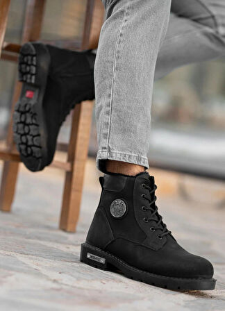 Unisex Garantiliışlık Su Ve Soğuk Geçirmez Fermuarlı Bağcıklı Kaymaz Taban Ortopedik Taban