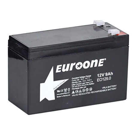 EUROONE EO-129.0 12 VOLT - 9 AMPER AKÜ  (150 X 65 X 90 MM) (81)