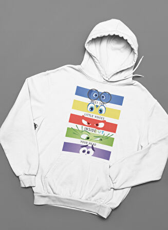 Ters Yüz Unisex Oversize Insiide Out Çizgi Film Hoodie