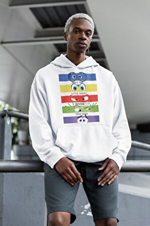 Ters Yüz Unisex Oversize Insiide Out Çizgi Film Hoodie