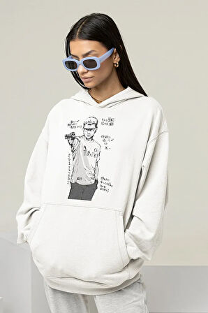 Tasarım Yusuf Dikeç Baskılı Unisex Oversize Hoodie