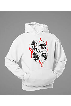 Tasarım The Beatles Müzik Grubu Baskılı Unisex Oversize Hoodie