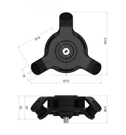 Knmaster Qlock Titreşim Önleyici Quad Lock Uyumlu Telefon Tutucu Aparatı