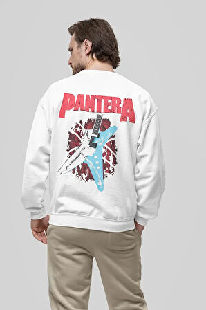 Pantera Baskılı Unisex Oversize Müzik Grubu Sweatshirt