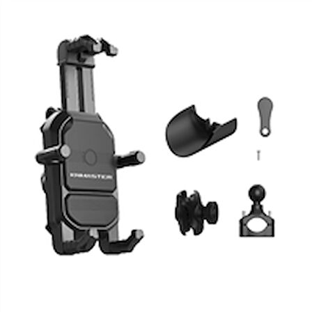 KNMASTER TT-830 Titreşim Önleyicili Motosiklet Telefon Tutucu