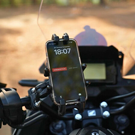 Knmaster TT-860 Titreşim Engelleyicili Tüm Motosikletlere Uyumlu Telefon Tutucu
