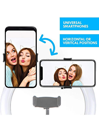 Tripodlu Youtuber Selfie LED Işıklı Masaüstü 10 Inç Tripod 26 cm Kuaför Makyaj Işığı Tiktok Işığı