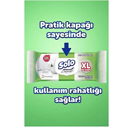 Solo Tüm Yüzeyler Islak Temizleme Havlusu Xl 6'lı 480 Yaprak