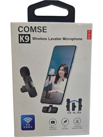 K9 Iphone ve Type-C Uyumlu Kablosuz Yaka Mikrofonu Tak Çalıştır Çiftli Yaka Mikrofonu